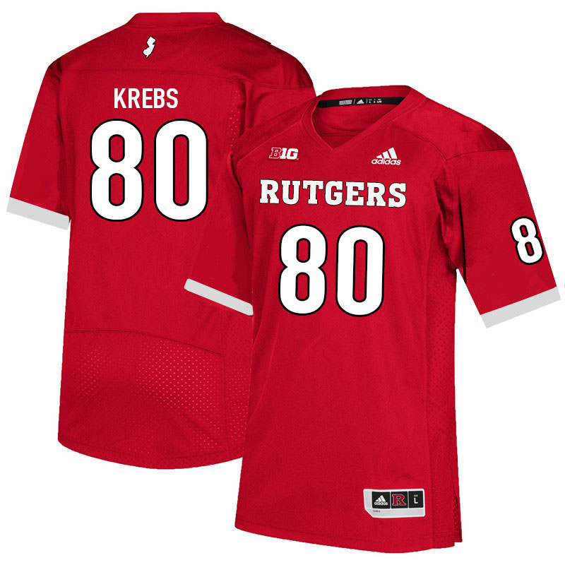 Men #80 Frederik Krebs Rutgers Scarlet Knights College Football Jerseys Sale-Scarlet - Click Image to Close